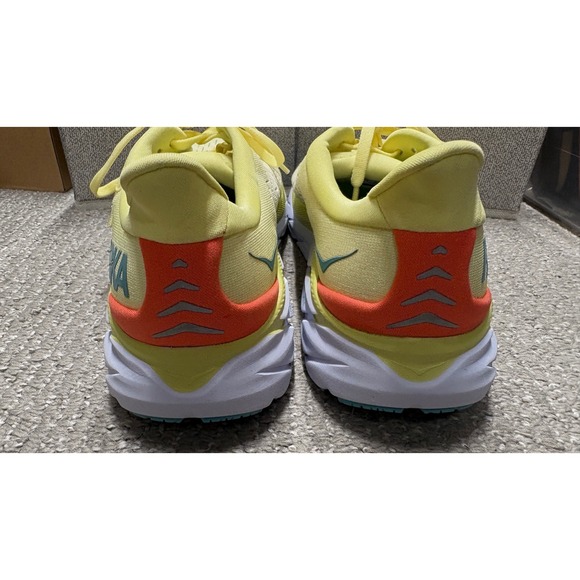 Hoka One One Clifton 8 Womens 9B Yellow Running Shoes EUC - Picture 3 of 7